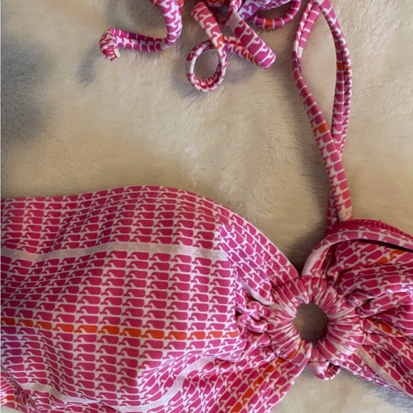 Vineyard Vines Bandeau whale print halter XSmall bikini bathing suit top - Picture 4 of 11